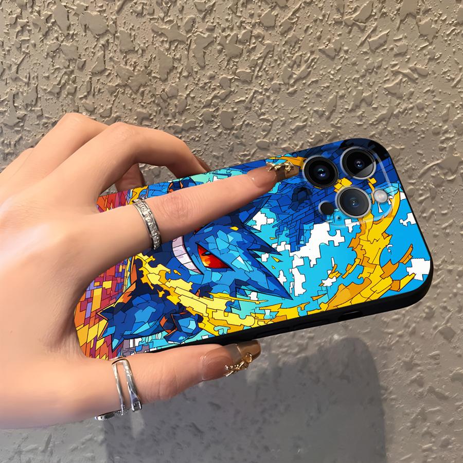 Cute Pikachu Pokemon Phone Case for Apple iPhone 16 13 15 Pro 7 8 12 11 14 17 Pro Max Air XR XS MAX Funda Phone Cover