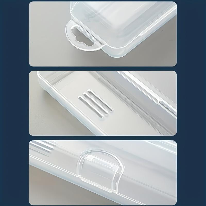 Makeup Brush Storage Box Portable Dust-proof Belt Cover Pencil Box Eye Shadow Eyebrow Brush Finishing Box Tourism Toothbrush Box