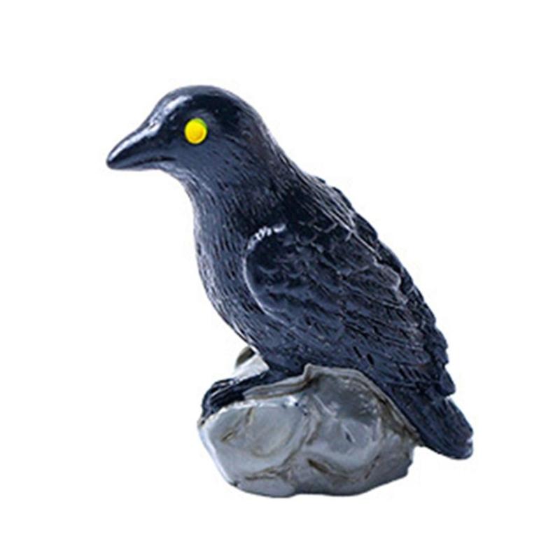 3PCS Beautiful Jackdaw Sculptures Intricate Build Birds Fashion Decoration Great For Outside And Indoor Enhancement