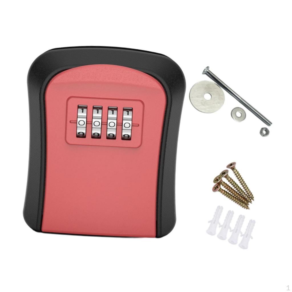 Key Lock Box Combination Lockbox 4 Digit Code Resettable Spare Storage Password for