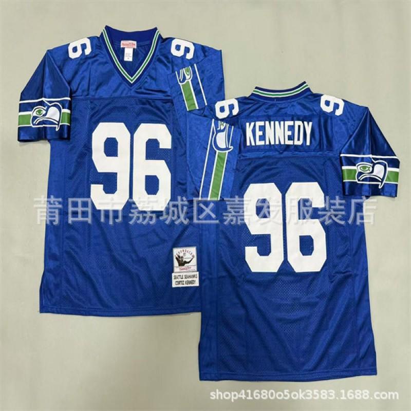 Seattle Seahawks Retro NFL Football Jersey Mens Cotton Team Apparel Vintage 80 96 12 10 37 45 55 24 25 31