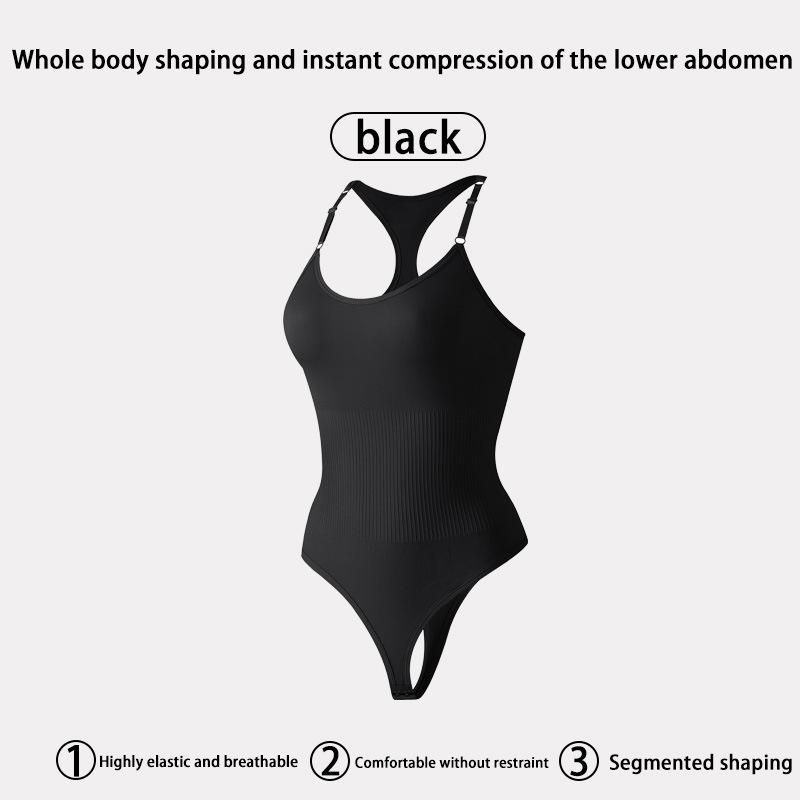 Body-shaping Vest with Back Support and Thong-style Fastening Postpartum Slimming Bodysuit