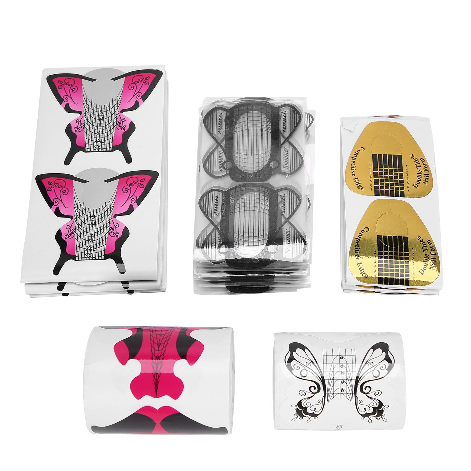 

500 шт. Формы для ногтей Французские Самоклеящиеся Наклейки для наращивания ногтей ПВХ Декор Инструмент для маникюра