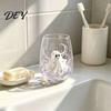 Pumpkin Ghost Glass Halloween Tumbler, Embossed Cat Bat Drinking Glass, Stemless Glasses Spooky Beverage Cups, Seasonal Drinkware for Party