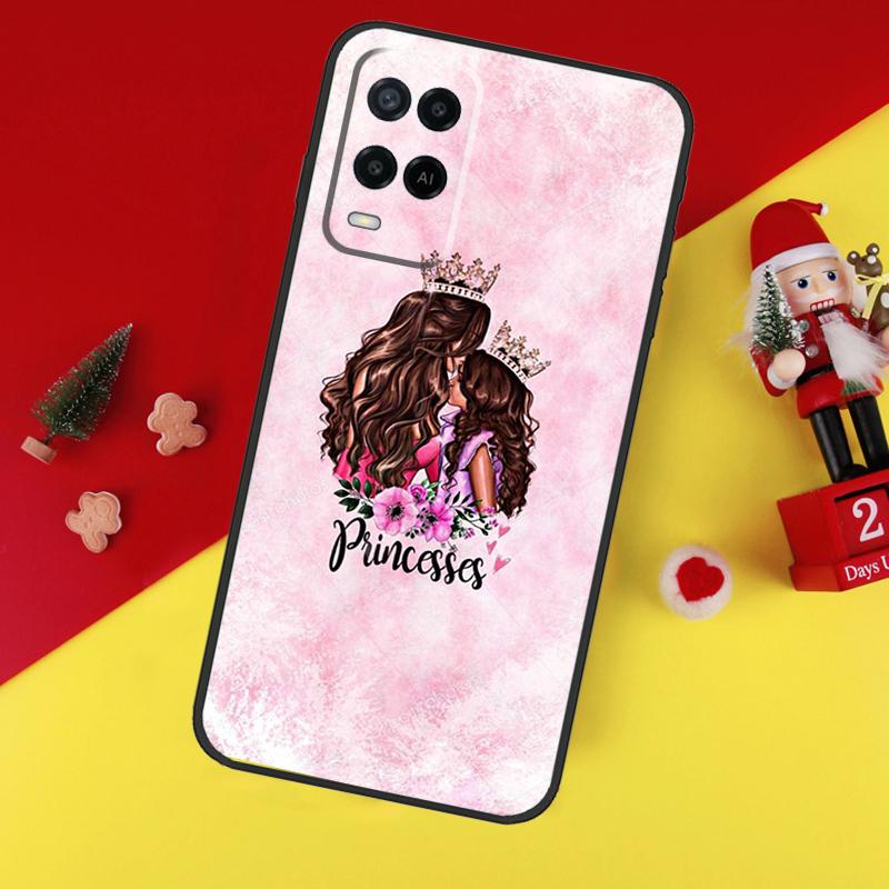 Beautiful Mother Daughter Son Case For Oppo A80 A60 A40 A15 A16 A17 A57 A94 A74 A54 A76 A96 A18 A38 A58 A78 A98 A6 A5 Pro