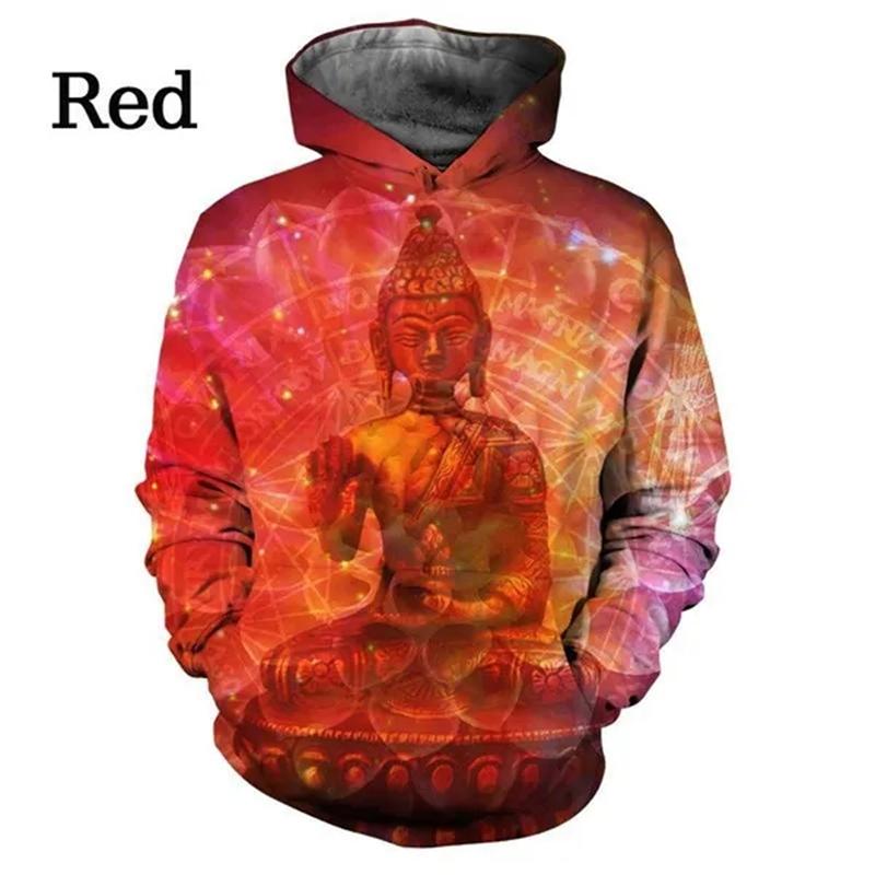 Толстовки с принтом Будды Шакьямуни с 3D-принтом для мужчин и женщин — фото 5