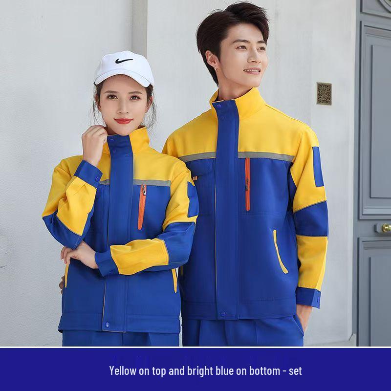 Unisex Workwear Set: Durable Long Sleeve Uniform for Auto Repair and Construction