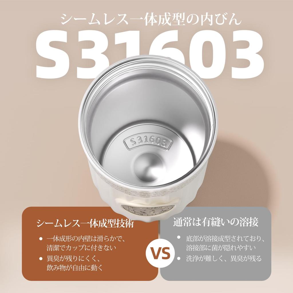 GOOM 500ml Przenośny Kubek Termiczny ze Stali Nierdzewnej z Rurką, Szczelna i Łatwa do Czyszczenia Pokrywka, Zawiera Pasek i Funkcję 3-w-1.