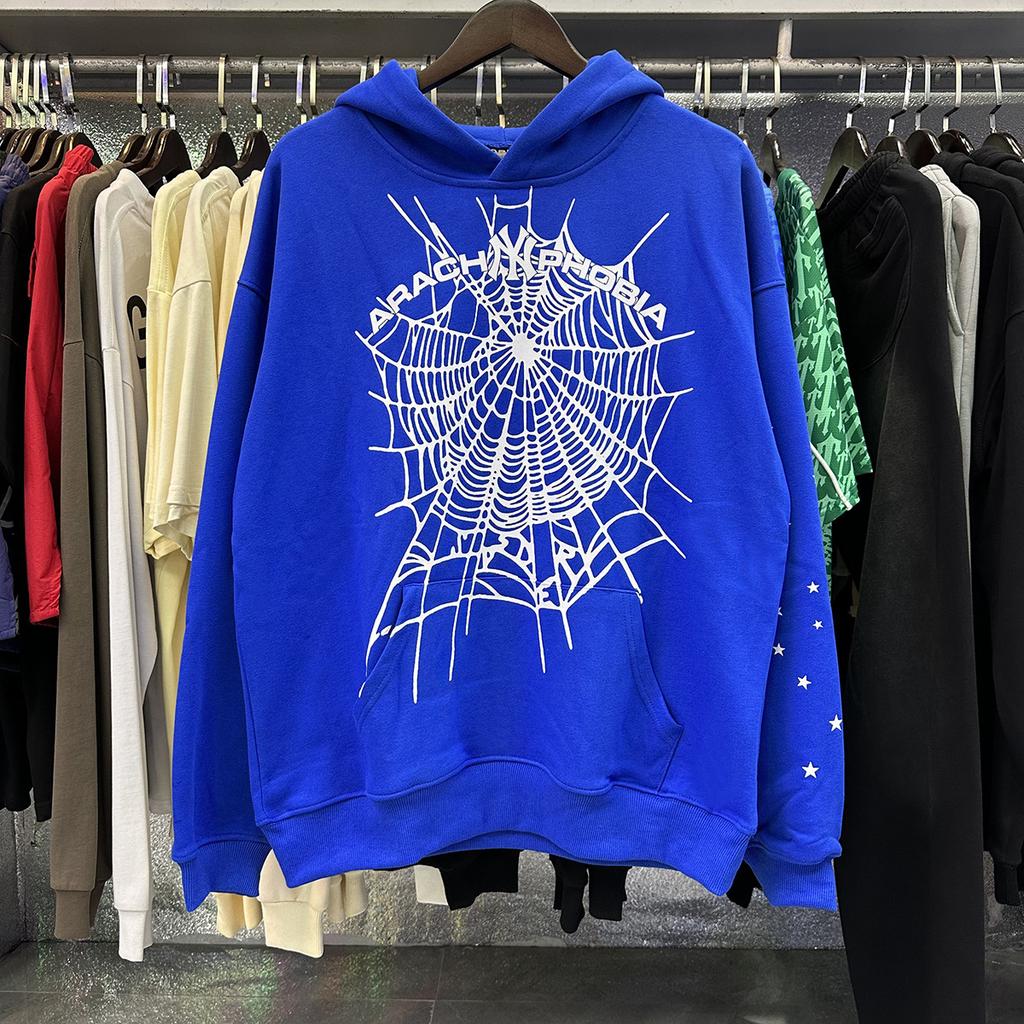 Sp5der European and American hip hop singers with the same printed letters 555555 men and women couples sweater hoodie trend