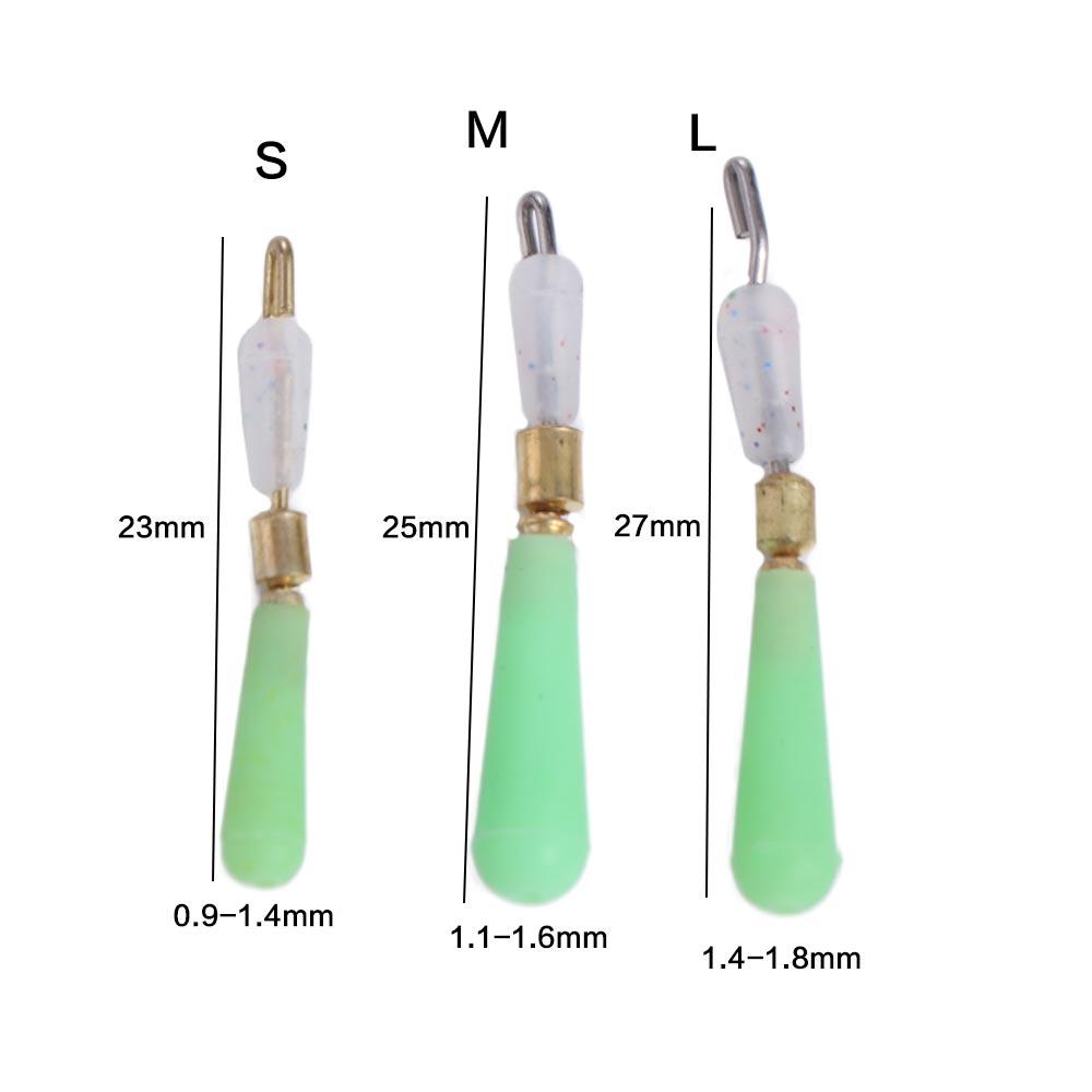 20pcs Copper Head Fishing Bobber Float Silicone Sub-Line Clamp Connector Ocean Boat