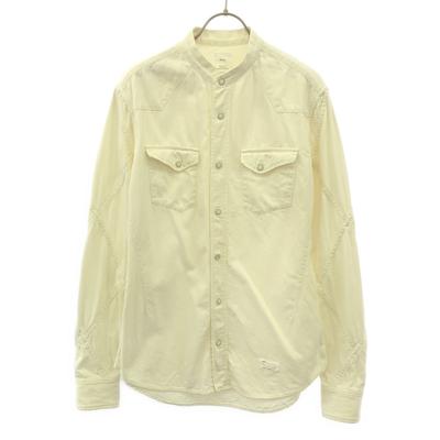 Name. Made In Japan Long Sleeve Band Collar Shirt 2 White Men's Used