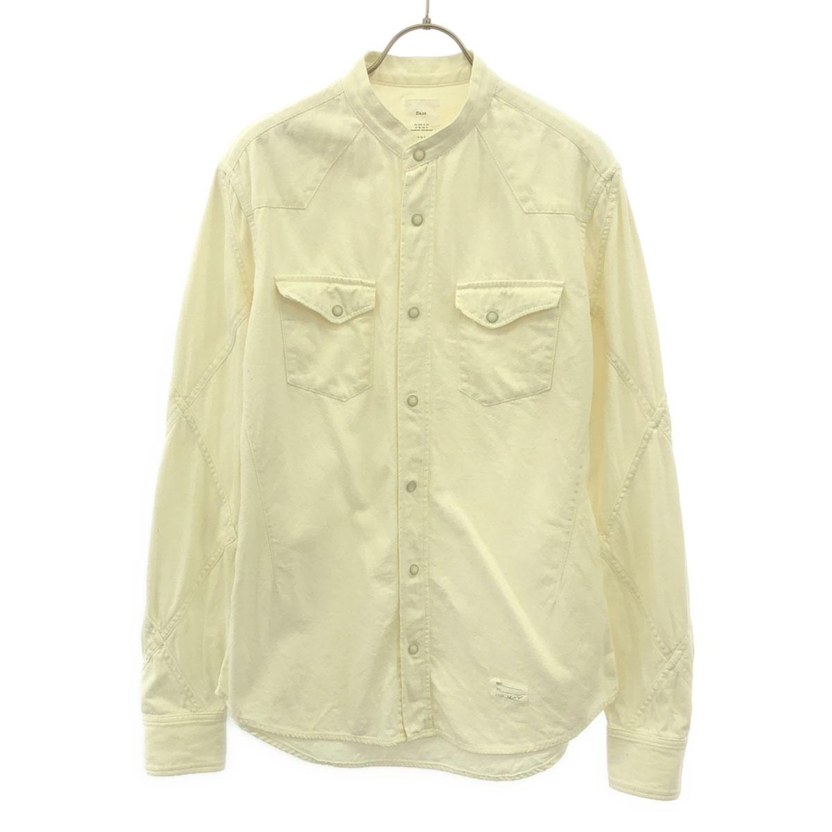 

Name. made in Japan Long sleeve Band collar shirt 2 white Men s Used