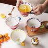 Large Capacity Oat Milk Breakfast Bowl Ceramic Mug Creative Personality Cute Home INS Coffee Cup Decoration Ornament