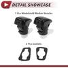 2pcs Windshield Washer Nozzle for Cadillac SRX for Cadillac SRX Front Windshield Spray Nozzles Wiper Spray Washer Jet No.25823361 Black Plastic
