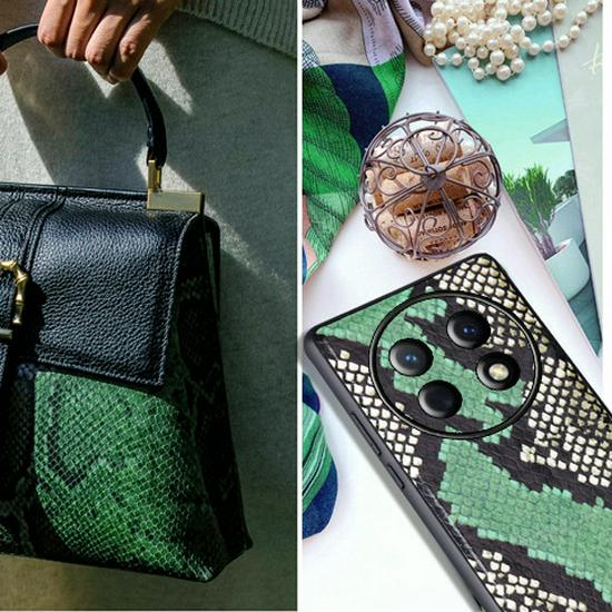 Premium Cowhide Python Pattern Leather Case for Huawei Enjoy 60/60Pro/60X