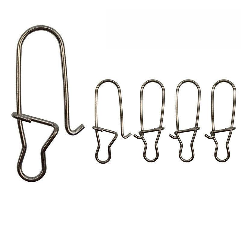 Premium Stainless Steel Fishing Fastlock Needle Swivels Snap Duo-lock Hooks Tackle Set Of 100