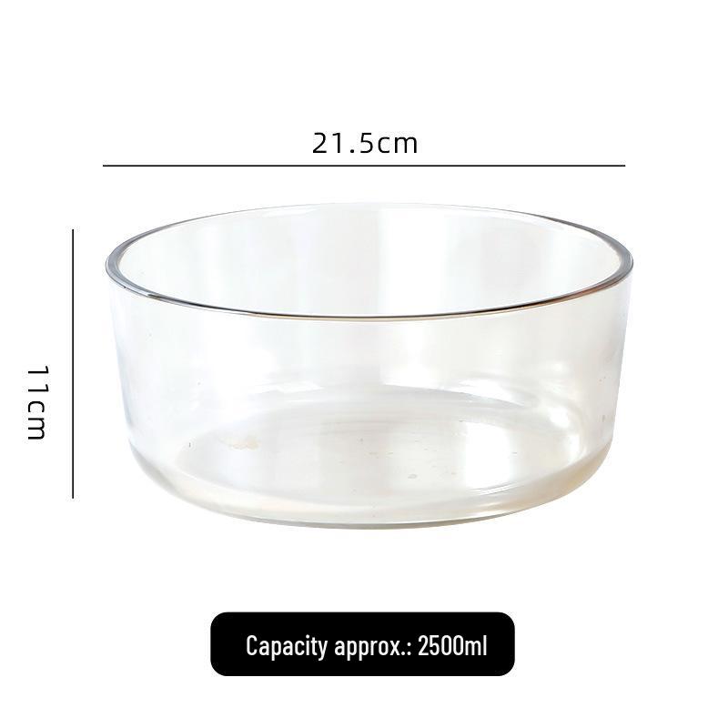 Nordic Heat-Resistant Glass Bowl - Creative Round Salad & Fruit Serving Dish