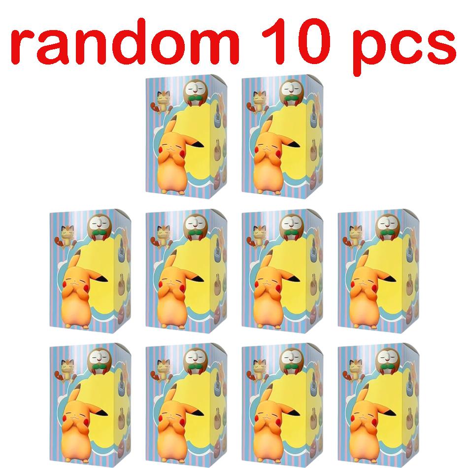 1-12pcs Pok  mon  Pikachu  Action Dolls  Anime sleep Series Desktop Decorations Pok  mon Toys ornament Birthday Gif