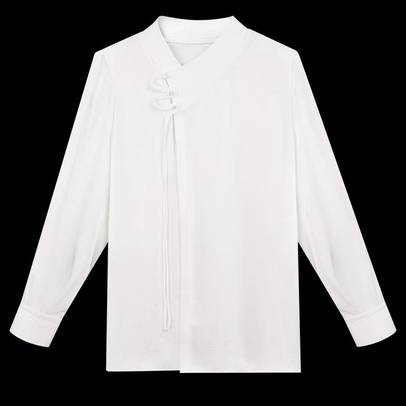 HECO Chuyan New Chinese Style Frogs Closure Long Sleeve Blouse