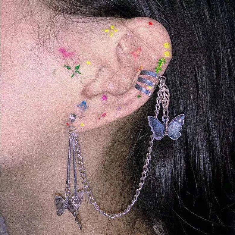 

Серьга-клипса в форме сердца с бриллиантами: Нишевый дизайн, элитный стиль для непроколотых ушей - модные женские серьги