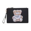 Borsa a mano PVC con cerniera Graffiti Cartone Animato Donna Nera 2-T-8444-8210-2555