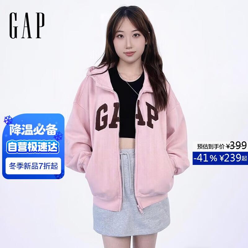 

Женское худи из флиса свободного кроя с логотипом из шенилла от Gap XL