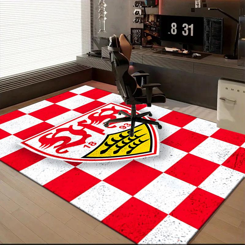 Vfb Fc Crest Printed Office Carpet Chair Cushion  Entryway Rug, Rugs for Living Room, Bedroom Christmas gifts