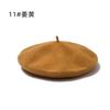 Hat Female Winter Imitation Wool Beret British Autumn and Winter Versatile Knitted Painter Hat Pumpkin Hat