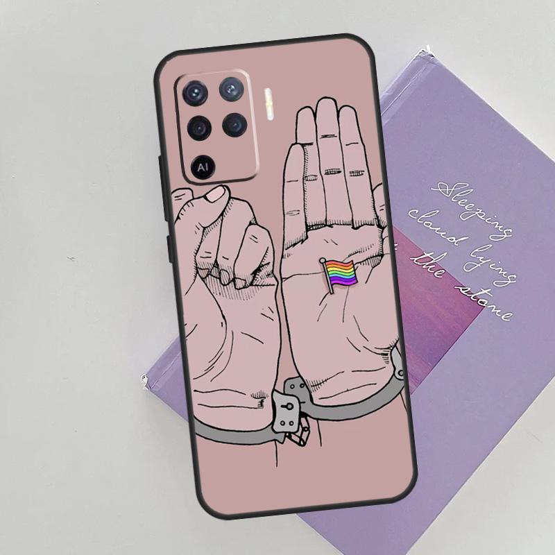 LOVE IS LOVE LGBT GAY PRIDE Case For Oppo A15 A16 A17 A52 A72 A76 A96 A74 A94 A53 A54S A57S A58 A78 A98 A77 Phone Cover