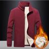Plus Size 9XL Warm Solid Color Fleece Sweatshirt for Men Autumn Winter Thicken Clothing