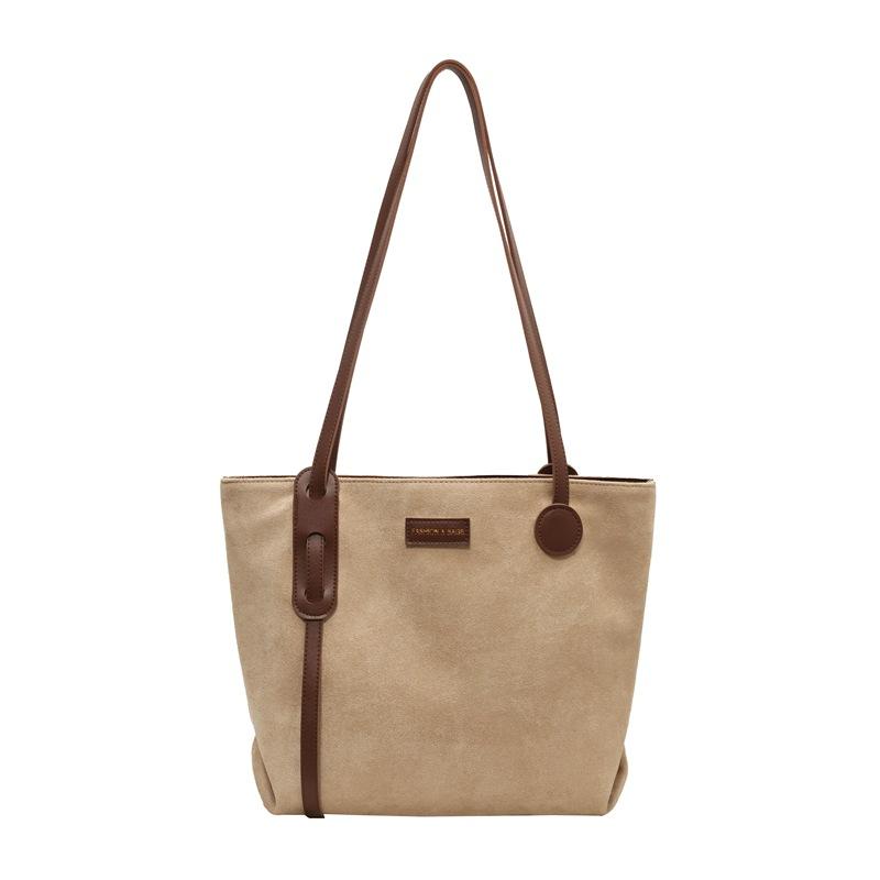 Frosted retro bag women's large-capacity new autumn and winter versatile shoulder bag casual class tote bag