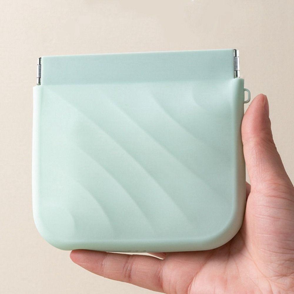 Makeup Bag Lipstick Storage Bag Silicone Leaf Spring Bag Simple Coin Purse Women