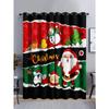 Rutig Svart och Röd Jultomte God Jul Träd Skuggande Mörkläggningsgardin för Vardagsrum Sovrum Kök Hem Krokdekor