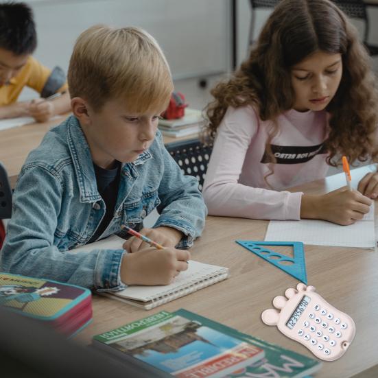 Calculator Design drăguț în formă de picior Ecran LCD cu 8 cifre Multifuncțional cu butoane confortabile din silicon Calculator