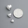 S925 Sterling Silver Heart Spacer Beads for DIY Bracelets & Necklaces