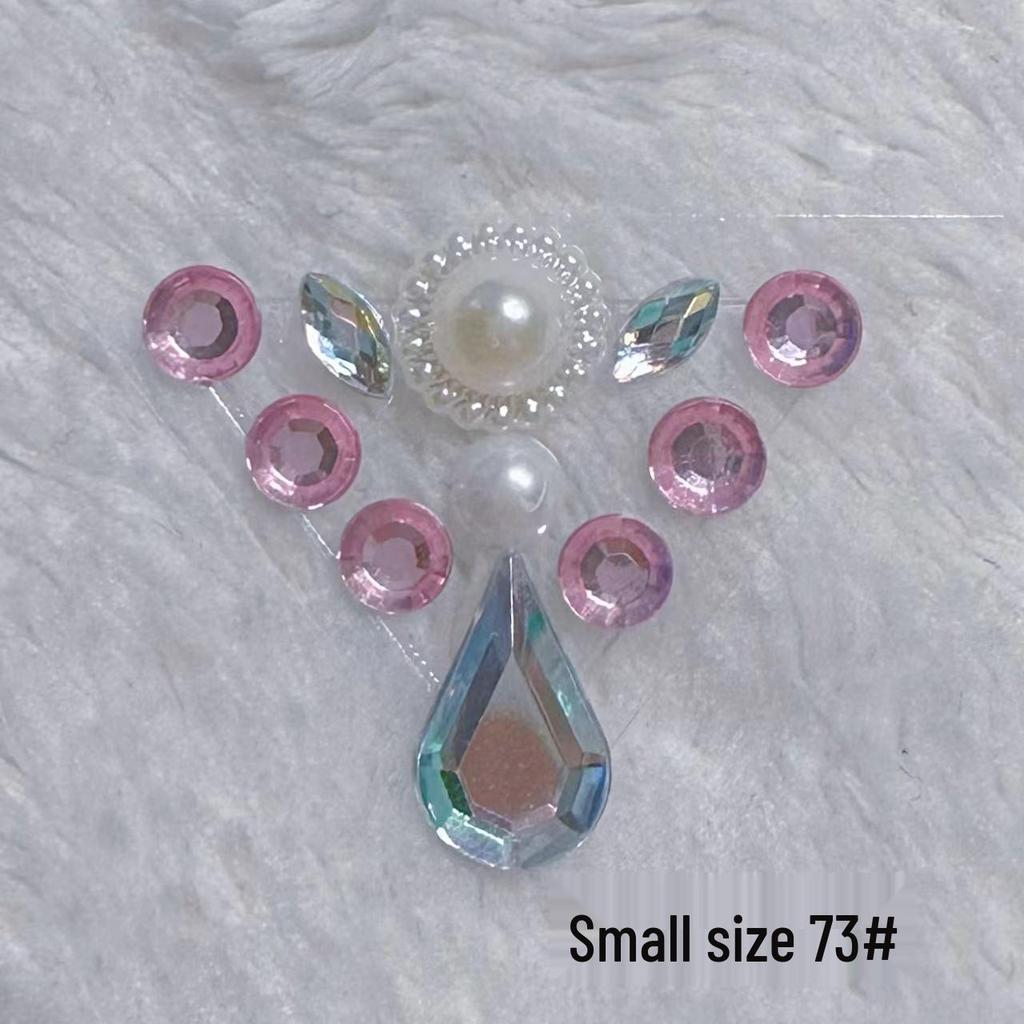 Children's Floral Face Stickers with Crystal Diamonds & Tassels for Ancient Style Makeup
