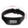 LED Pedometer Bracelet Walking Running Pedometer 12/24H Time Display Silicone Step Trackers Multi-Function for Outdoor Sports