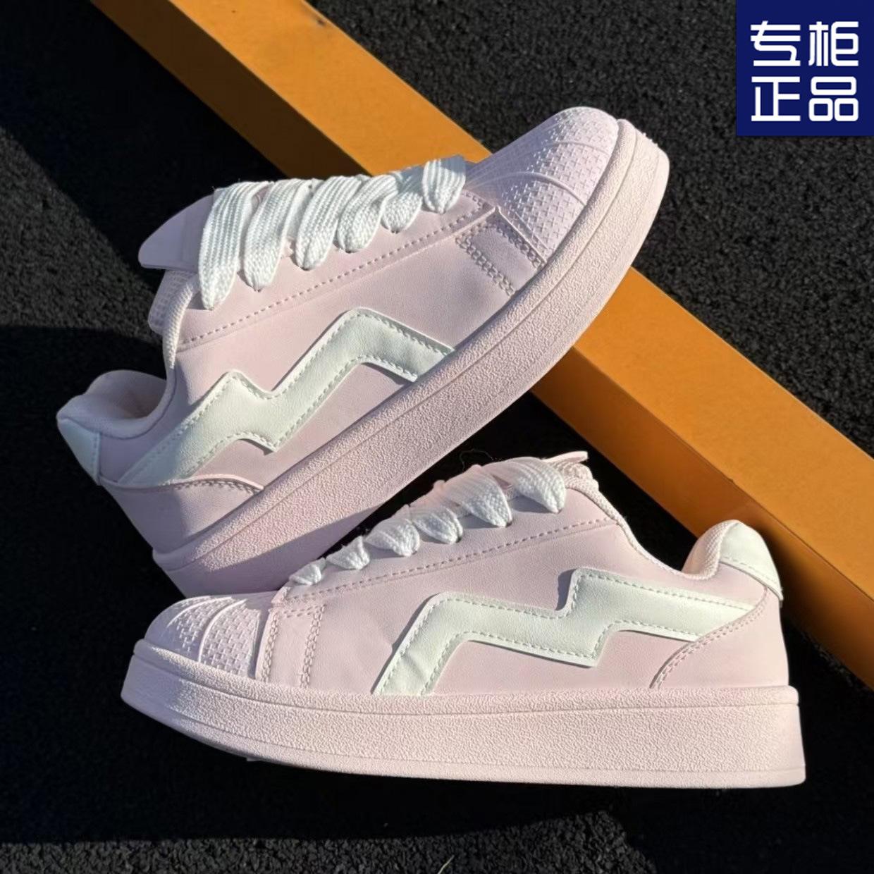 

2025 весна новая оригинальная нишевая обувь с ракушечным носком, белые кроссовки, женские, универсальная повседневная обувь для скейтборда, модная трендовая обувь 35