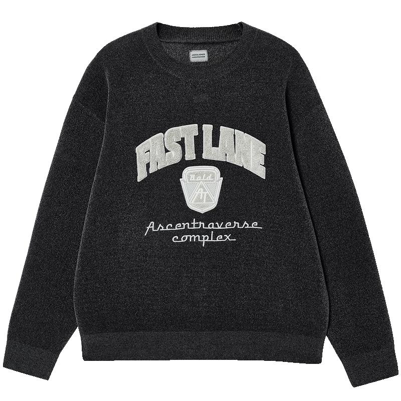 Мужской свободный вязаный свитер Jack & Jones с вышивкой M