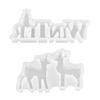 Festival Deer Silicone Molds WINTER Letter Silicone Candle Molds For Candle Soap Making Resin Craft Holiday Decoration
