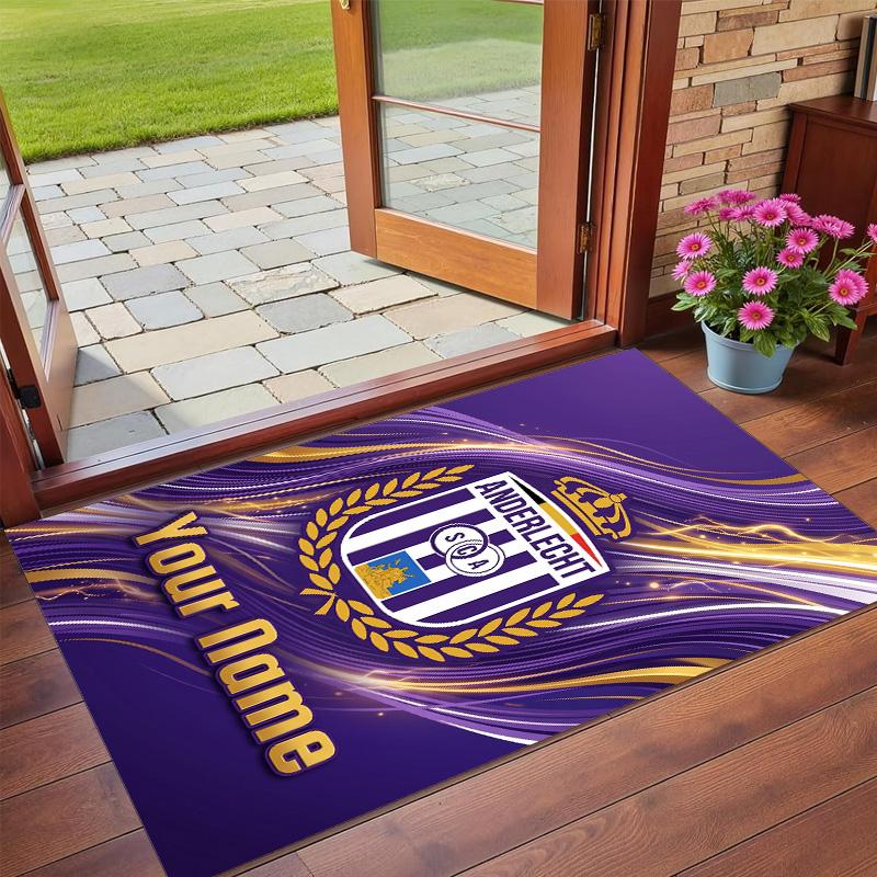 Crystal Velvet Rug Custom Name Text, Soft Non Slip Floor Mat Home DecorAnderlecht FC
