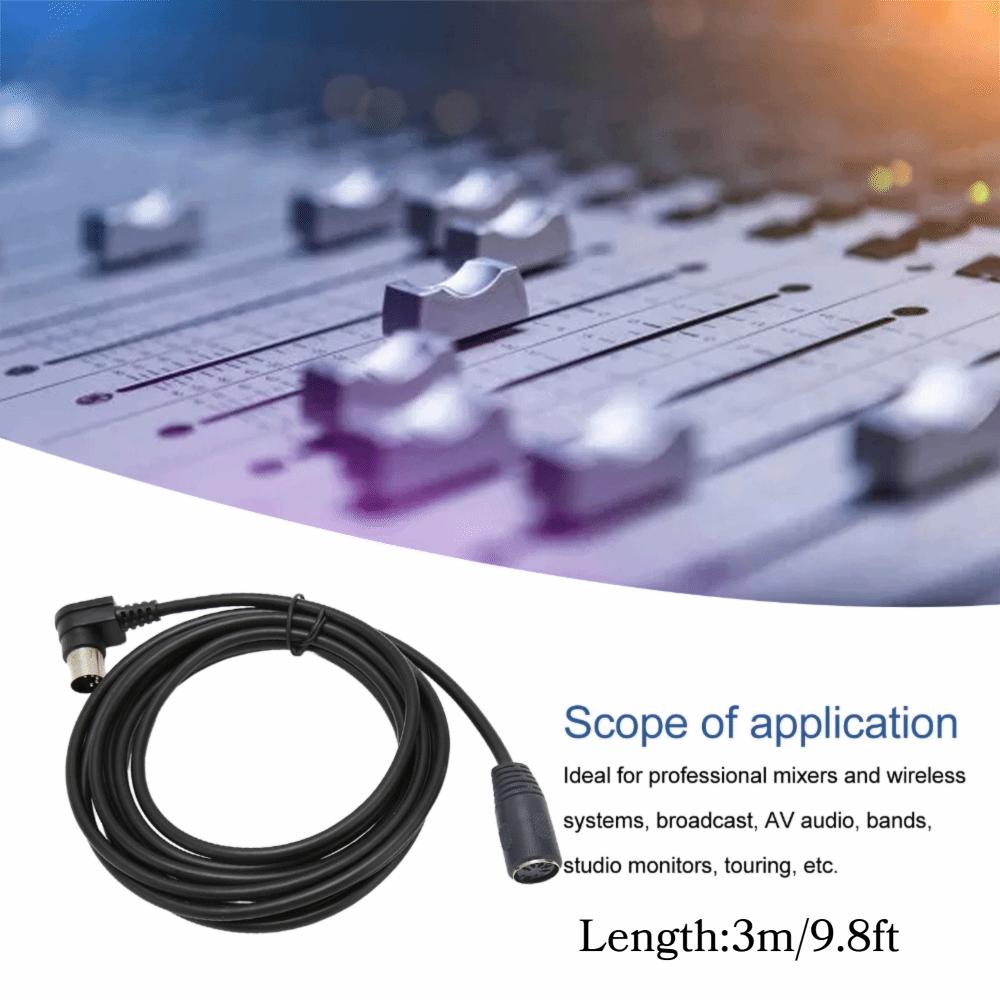 Flexible 5 Pin DIN Male To Female Adapter Cable Plug and Play Right Angle Adapter  Synthesizer