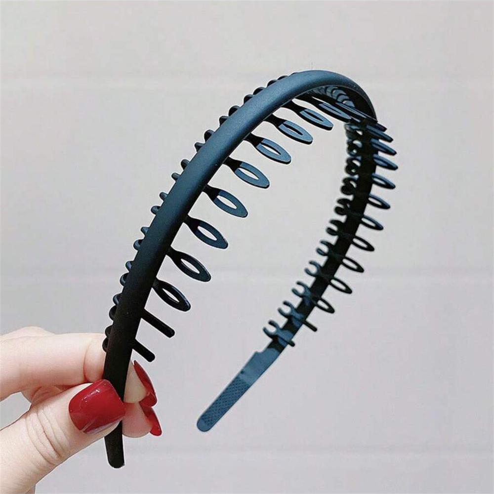 

1 шт. Унисекс Пластиковый Волнистый Пружинный Обруч Для Волос Черный Нескользящий Повязка На Голову Для Уличных Видов Спорта Простая Повязка На Голову Для Мытья Лица Головной Убор