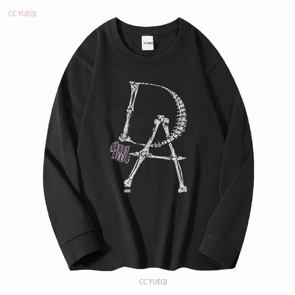 Darby Allin Anpassung AEW Offizielles T-Shirt lange oder kurze Ärmel Vintage Gewaschen Leicht Atmungsaktiv Mann Dehnbar Vielseitig