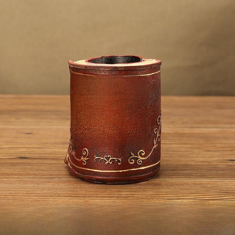 Desk Multifunctional Resin Organizer Vintage Book Design For Office Study Room