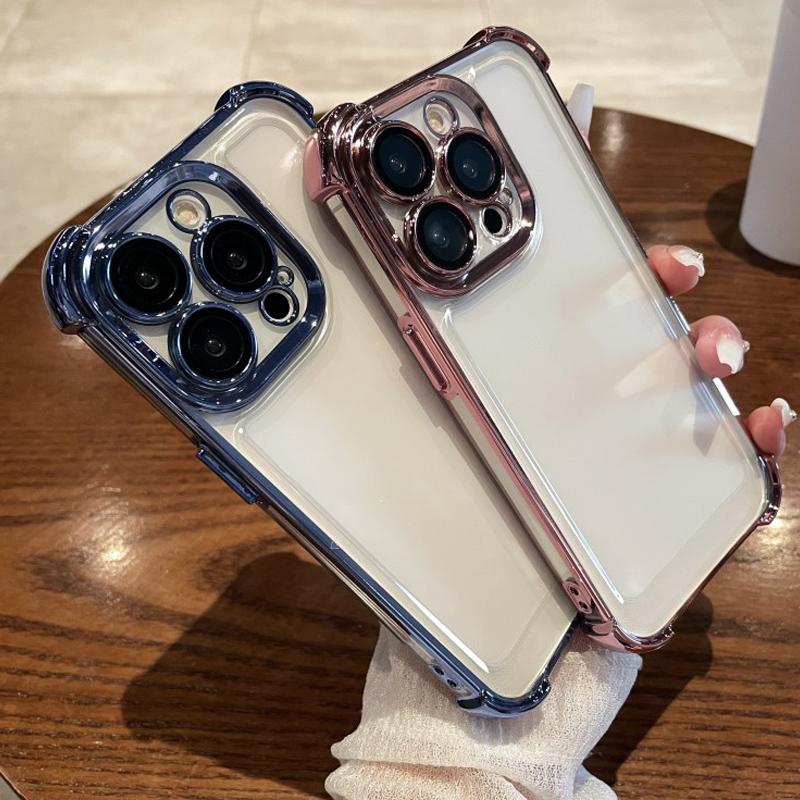 Beschichtung Transparent Klar Stoßfest Abdeckung Kamera Objektiv Volle Schutzhülle Handy Zurück Fall für Samsung