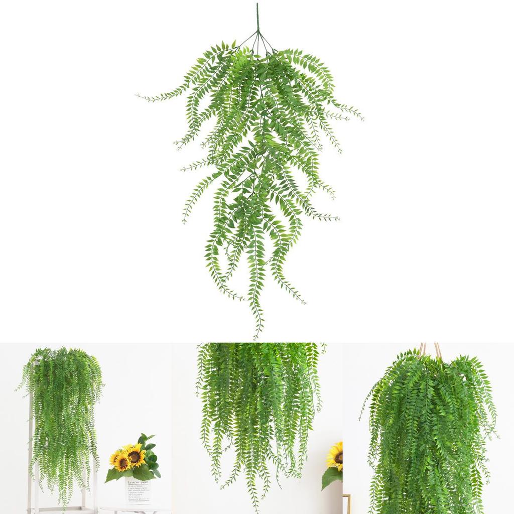 Salix Babylonica Faux Plant Wall Hanging Indoor Decor With Plastic Foliage For Home And Photography