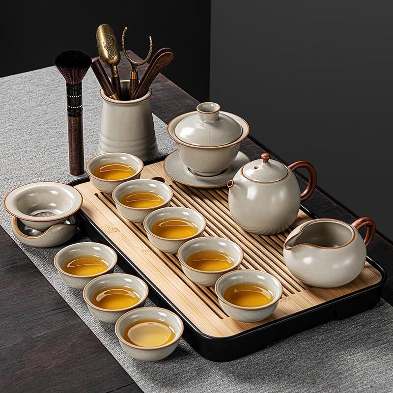 Lainuo Ru Kiln Elegant Dragon Egg Tea Set