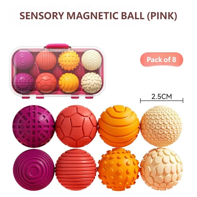 Silikon Magnetische Sensorische Bälle Fidget Spielzeug Kind Erwachsene Angstlinderung Stress Sensorische Spielzeuge Texturen Dekompression Magnetischer Ball