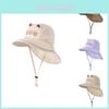 Kids Cartoon Neck Cover Sun Hat With Wide Brim Waterproof Breathable For Summer Outdoor Play